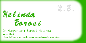 melinda borosi business card